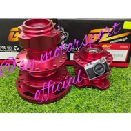 Y125ZR GL RACING/ PROTAPER HUP ALLOY CNC WITH BEARING BUSH RED/GOLD (FULL SET)GANTANG AROI HPSP SYS