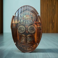 Dalla Raya Shop Jam Dinding Kaligrafi Jumbo 8917 Motif Kabah & Al-Quran Fungsional dan Dekoratif unt