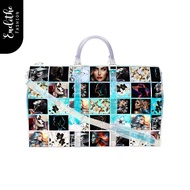 Transparent Holographic Travel Bag PVC Duffel Bag Gym Bag Wide Compartment Zipper Lock Unisex G2