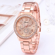 NYSTORE Geneva Rhinestone Luxury Ladies Womens Quartz Analog Casual Wrist watch Stainless Steel