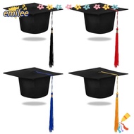 EMILEE Graduation Hat, 2024 Graduation Degree Ceremony Mortarboard Cap, Unisex DIY Graduation Season High School Party Supplies