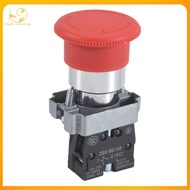 [bblythe_tomlinson.my] 22mm NC Red Mushroom Emergency Stop Push Button Switch 600V 10A ZB2-BE102C XB