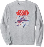 X-Wing Fighter A New Hope Distressed Logo Sweatshirt