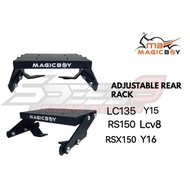 RACK LIPAT MAGICBOY ADJUSTABLE REAR RACK MONORACK FOR LC135 / Y15 / Y16 / RS150 lipat magic boy
