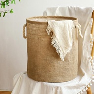 LIBRA Cotton linen laundry basket Portable laundry basket Dirty laundry storage basket Household lau