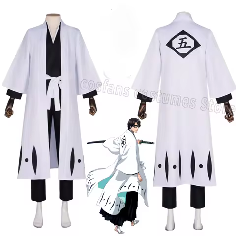 Aizen Sousuke Cosplay Costume Wig Bleach Cosplay Thousand Year Blood War Gotei 13 Team 5 Captain Rob