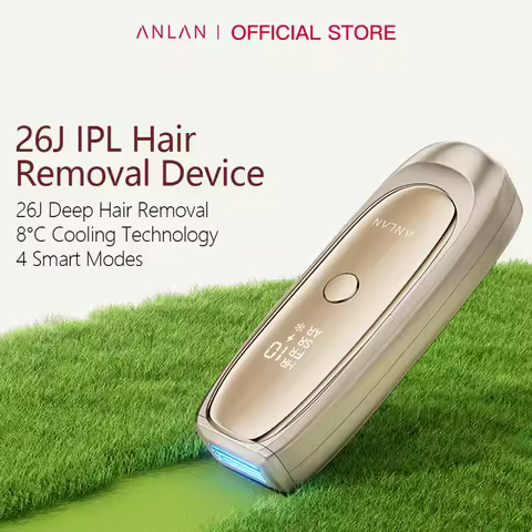 ANLAN IPL Laser Hair Removal ICE Cooling Painless Smart Hair Removal Unlimited Flashes 26J High Powe