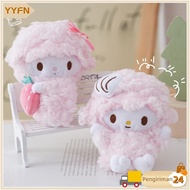 GANTUNGAN Sanrio Little Sheep Piano Keychain, Pink Furry Sheep Keychain, Bag Accessories, Gift for G