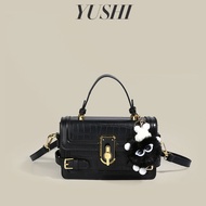 Zara0.02กระเป๋าผู้หญิงเทรนด์ใหม่ฤดูใบไม้ร่วงลายจระเข้เข้าได้กับทุกชุดกระเป๋าสี่เหลี่ยมกระเป๋าหิ้วกระ