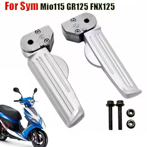Motorcycle Footrest Footpeg Pedal Left Right Side Foot Pedals For Sym Mio115 GR125 FNX125 Joyride125