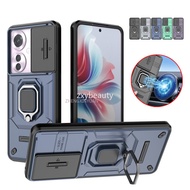 Casing For OPPO Reno 11F 5G 2024 Phone Case Shockproof Armor Slide Camera Lens Protection Ring Stand Cover For Reno11F Back Cases