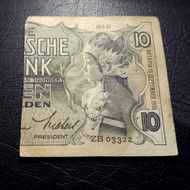 Uang Seri Wayang 10 Gulden (C)