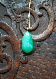 天然緬甸翡翠吊墜 18k金扣頭 072102 生日禮物 情人禮物