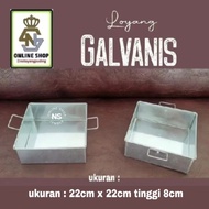 Galvanized Pan 22x22x8