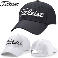Titleist Titleis หมวกกีฬาปรับได้ระบายอากาศสำหรับฤดูร้อนแห้งเร็วสำหรับสำหรับทั้งหญิงและชายหมวกกอล์ฟของแท้