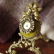 老又好古董珠寶 絕對少見法國小天使懷錶展示架 W308