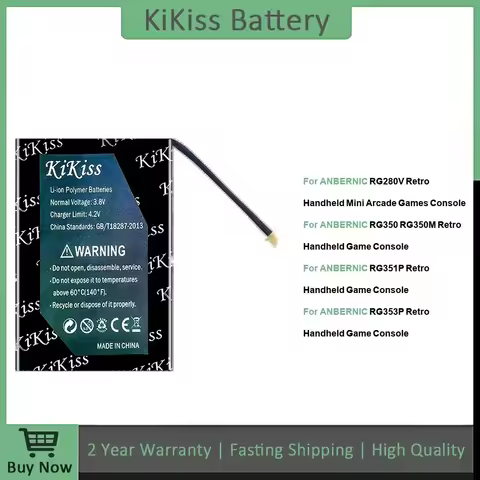 Battery For ANBERNIC RG280V/ RG350M/ RG351P/RG353P,Retro Handheld Mini Arcade Games Consol