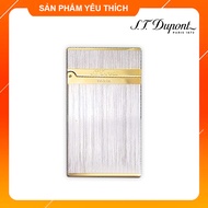 Bật Lửa Hộp Quẹt Dupont DX134B Xăng Đá Họa Tiết Xám Xước Viền Vàng - Dùng Xăng Bấc Đá Cao Cấp Cao Cấ