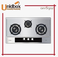 AZ-933SF 86CM STAINLESS STEEL Hob-PUB/AEROGAZ/3 Burners/Kitchen Appliances/Cooking Hobs/Gas Stove/Ki