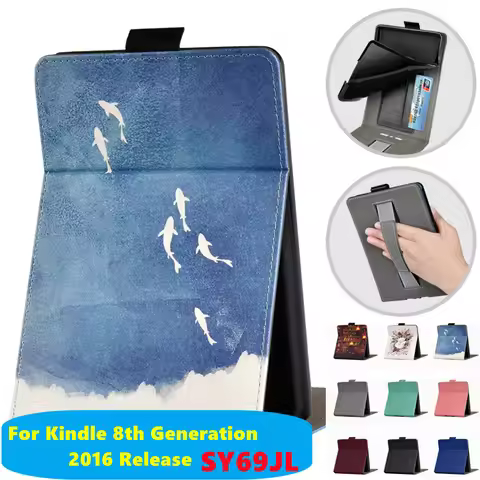 Magnetic Smart Case for Kindle 8th SY69JL Generation 2016 Smart Shell Flip Cover Shell Auto Sleep Wa