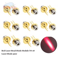 TOHESP 1/2/5/10pcs Red Laser Head 5MW High Power 5mw TO-18 Laser Diode