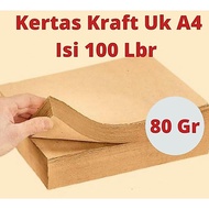 100 Sheets of A4 Kraft Paper 80 Grams 80grams 80gr Samson Kraft Paper A4 Kraft Brown Paper/