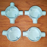 {BIG}  PVC ROUND COVER FOR WIRING PVC 20MM PIPE CONNECTOR 1-4WAY ELBOW SOCKET SOKET WHITE PIPE