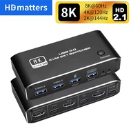 HDMI 2.1 KVM Switch 4K 120Hz HDMI USB KVM Switch with USB 8K 60Hz 4K 120Hz USB KVM Switcher HDMI with USB port