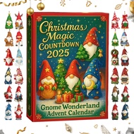 2025 Christmas Magic Gnome Wonderland Arrives 24-Day Christmas Advent Calendar 2D Acrylic Gnome Holi