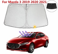 ；。 Car Sun Visor Windshield Sunshade Auto Front Window Sun Shade Car Windshield Visor Cover For Mazda 3 2019 2020 2021 Accessories