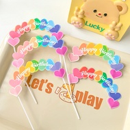 Cartoon style colorful cake decoration plugin dopamine dessert birthday cake decoration plugin