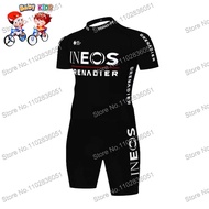2026 SALE 2024 Kids Ineos Grenadier Team Black Cycling Jersey Set Boys Cycling Clothing Kits Road Bi