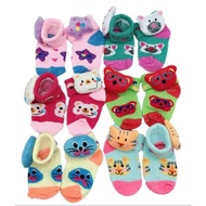 3pair cute baby cartoon socks 0-12months baby socks