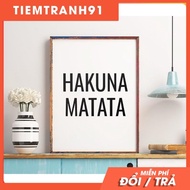 High-end prints | Typography-Hakuna Matata 128, cheap canvas painting