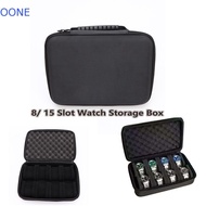 OONE Watch Storage Box, Hard Shell Anti Scratching Watch Display Box, Multipurpose 8/ 15 Slot Zipper