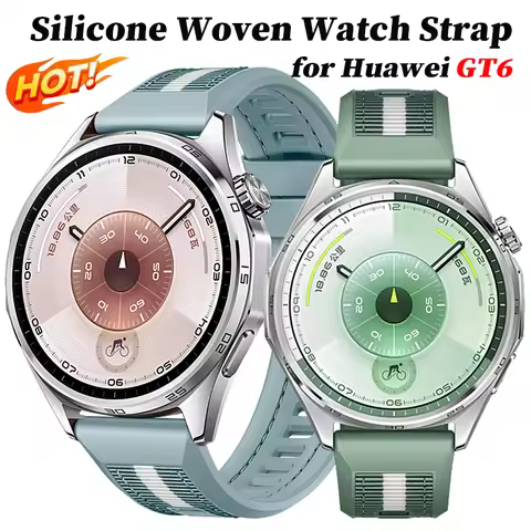 22mm Universal Nylon Silicone Woven Watch Strap for Huawei Watch GT6 46mm Smart Bracelet for Huawei 