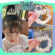 TrendyStuff.id Girls' Hair Ties Pearl Crown Model Cute Beautiful Children's Hair Bands A123