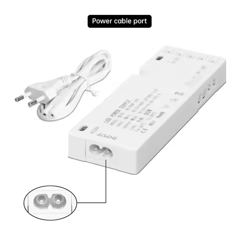 24W-200W LED Cabinet Light Strip Transformer Power Supply AC220V to DC12V/24V EU/AU/UK Plug with 7/9