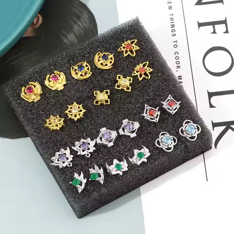 Game Genshin Impact Gift Anime Stud Earrings Kaedehara Kazuha Zhongli Albedo Xiao Venti Jewelry Pier