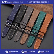 Handmade Vintage Leather Strap 18mm 19mm 20mm 21mm 22mm Apply To Iwatch Epsom Leather Strap