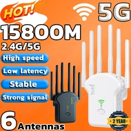 2024 WiFi Repeater extender 4800Mbps 2.4G/5G 6 Antennas Wireless Internet Network Component