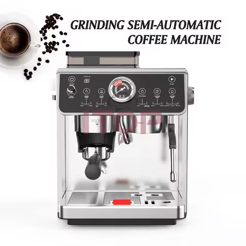 ITOP 3IN1 Automatic Coffee Machine, Grinder, Milk Forther Touch Screen Dual Boiler PID 58mm Portafil