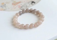 10mm天然和闐玉/和田玉-青海漸變藕粉玉 設計單圈手串