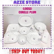 HOT! (LOOSE) CORELLE PLUM DINNER SET (DINNER/LUNCHEON/BREAD/OVAL PLATE) CUP SAUCER/ RICE NOODLE BOWL /MUG / PINGGAN KACA