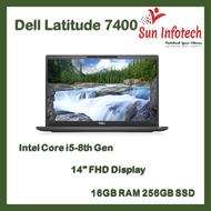Dell Latitude 7400 14” FHD Intel Core i5-8th Gen 16GB RAM 256/512GB SSD  Win 11Pro MS office 2021[Re