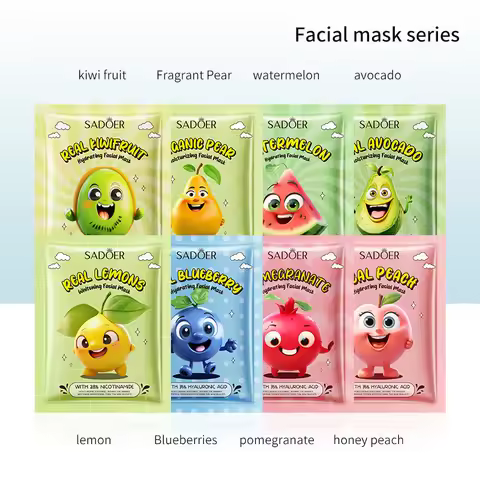 5pcs SADOER Hyaluronic Acid Collagen Face Mask Moisturizing Hydrating Facial Mask Korean Skin Care S
