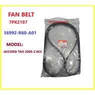 (100% ORIGINAL) HONDA ACCORD 2.0 TAO FAN BELT MADE IN JAPAN 56992-R60-A01 7PK2187 BANDO RIB-ACE CG-1