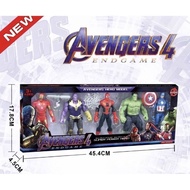 Avengers Model Set โมเดลอเวนเจอร์ มีไฟและไม่มีไฟ ขยับไ ตุ๊กตาMarvel ชุดโมเดลซุปเปอร์ฮีโร่ 5ตัว TY416