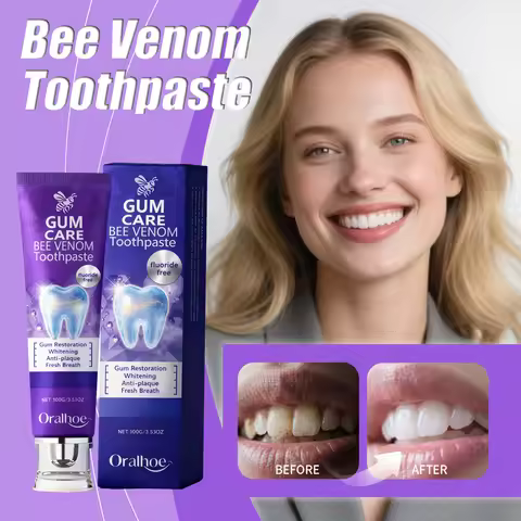 Bee Venom Toothpaste Dental Care Gel Deep Cleaning Removes Tooth Stains Fresh Breath Protect Oral He