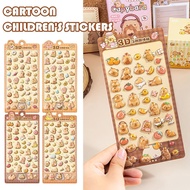 Cartoon Character Embossed Stickers Journal Supplies Stickers For Children's Crafts And Fun H1i0